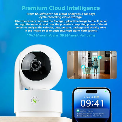 Vicohome 2K Indoor Security Camera, AI Tracking, 24/7 Recording, Pet/Baby - Image 5