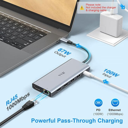 USB C Laptop Docking Station Dual Monitor HDMI - Image 6