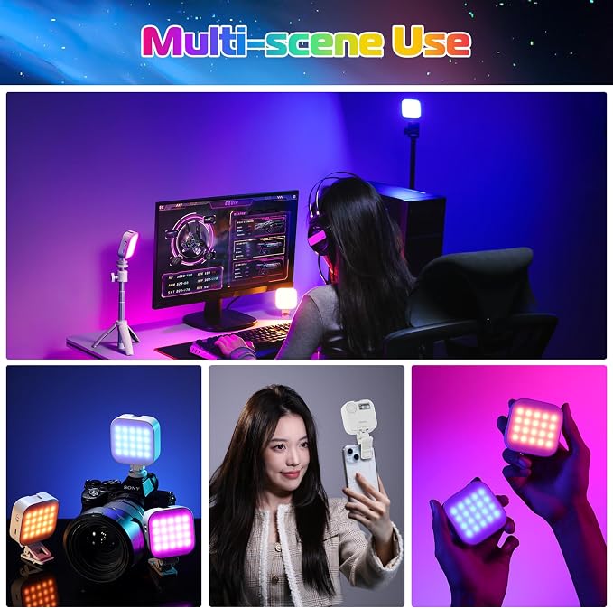 ULANZI U60 RGB Video Lights White LED Camera Light 360° Full Color Portable - Image 8