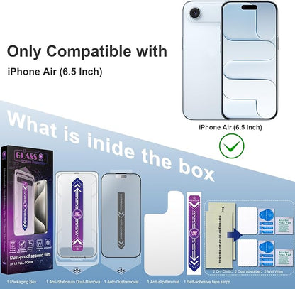 Matte Screen Protector for iPhone Air 6.5-Inch, Auto Dust Removal, 9H Tempered - Image 6