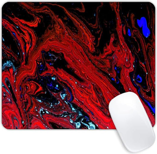 Red Magma Marble Mouse pad Customized Mousepad Non-Slip Rubber Base Mouse Pads by Goodsprout