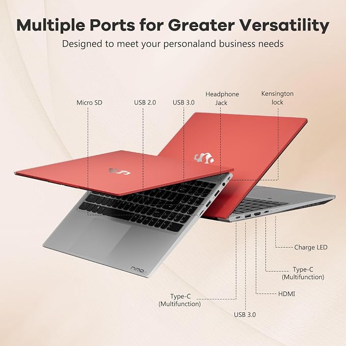NIMO 15.6" IPS FHD-Gaming-Laptop, AMD Ryzen 5 6600H 6-Cores 660M GPU 32GB DDR5 - Image 6