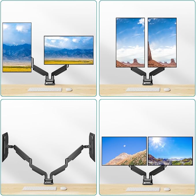 MOUNT PRO Dual Monitor Stand for Max 43 Inch Ultrawide Computer Screen - Image 5