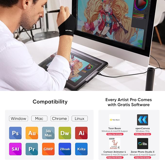 XPPen Drawing Tablet with Screen Full-Laminated Graphics Drawing Monitor - Image 8
