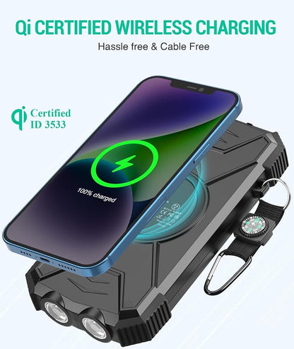 BLAVOR Solar Charger Power Bank 10, Portable Wireless Charger, 20W Fast - Image 2