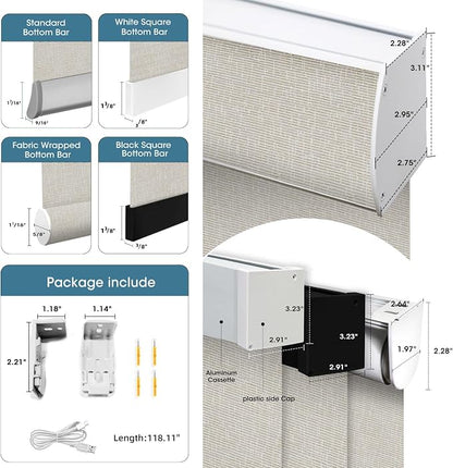 SmartWings Motorized 100% Blackout Shades Blinds, Custom Size, Cordless Window - Image 6