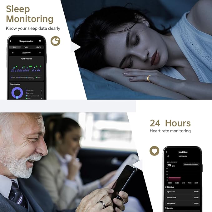 Smart Ring for Women & Men, Featuring Stress and Sleep Monitoring Functions - Image 6