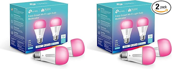 Kasa Smart Bulb, 1000 Lumens Full Color Changing Dimmable Smart WiFi Light Bulb by KasaSmartbyTP-Link