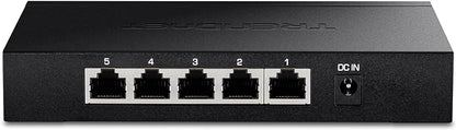 TRENDnet 5-Port Unmanaged 2.5G Gaming Switch, 5 x 2.5GBASE-T Ports, 25Gbps by TRENDnet
