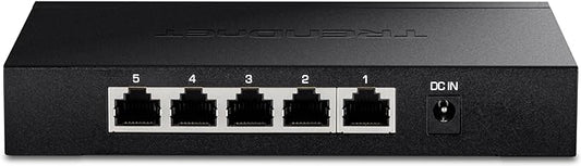 TRENDnet 5-Port Unmanaged 2.5G Gaming Switch, 5 x 2.5GBASE-T Ports, 25Gbps by TRENDnet