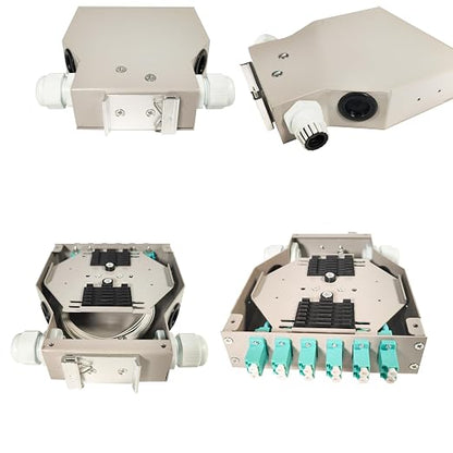 12 Fibers LC-OM3 DIN Rail Fiber Optic Enclosure Rack Box - Image 3