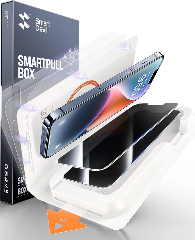 SMARTDEVIL 2 Pack for iPhone 14/ iPhone 13/ iPhone 13 Pro Privacy Screen by SmartDevil
