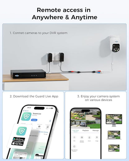 Hiseeu 4K PTZ Wired Security Camera System - Image 7
