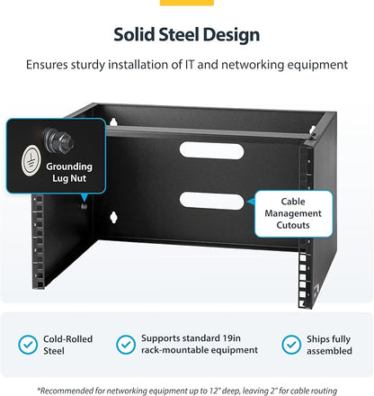 StarTech.com 6U Wall Mount Network Rack - Image 3