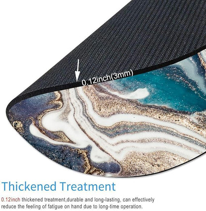 Blue Gold Marble Mouse Pad - Image 3