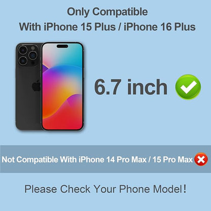 Compatible for iPhone 15 Plus/iPhone 16 Plus Privacy Screen Protector Tempered - Image 2