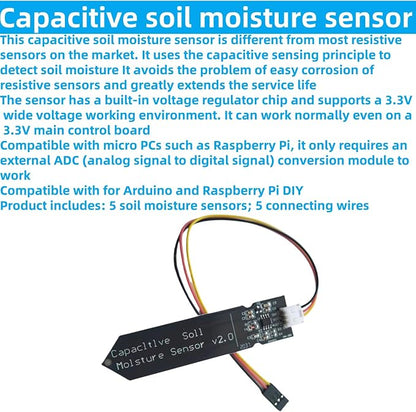 10Pcs 3.3V Capacitive Soil Moisture Sensor Module | Compatible - Image 4