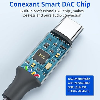 USB Type C to 3.5mm Headphone Jack Adapter, USB C to Aux Female Audio Dongle - Image 3