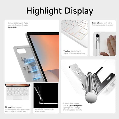 Keyboard Case for 12.4-inch Samsung Galaxy Tab S10+ Plus/S9+ Plus/S9 FE+ - Image 4