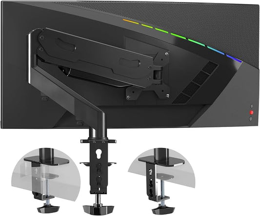 Gas Spring Monitor Arm 32 Inch, Adjustable Single Monitor Desk Mount by PholitenMonitorArm
