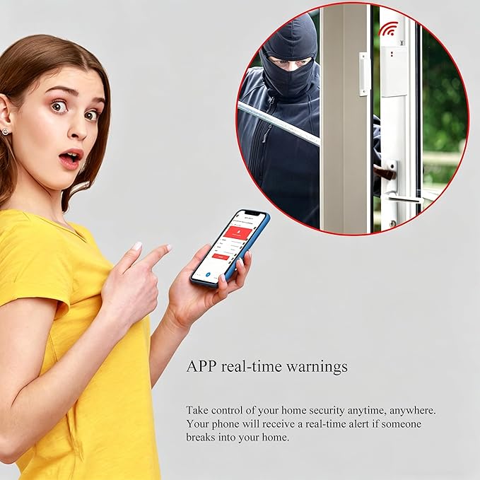 24pcs Wireless DIY Home Burglar Alarm System, 4G WiFi GSM, No Monthly Fee - Image 3
