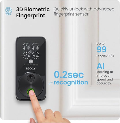 Lockly Secure Pro Smart Door Lock, Fingerprint Keyless Entry Door Lock - Image 4