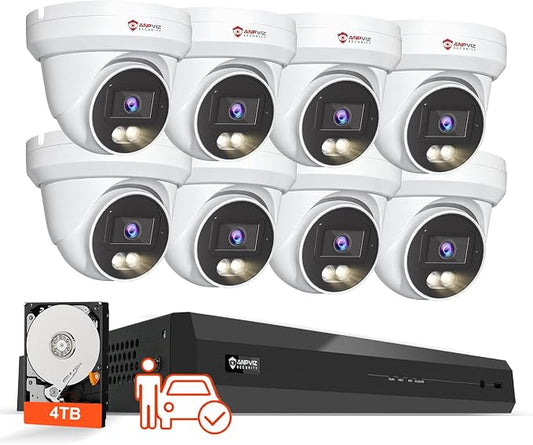 Anpviz 4K 16CH PoE Security Camera System, 100ft Smart Color Night Vision by AnpvizSecurity