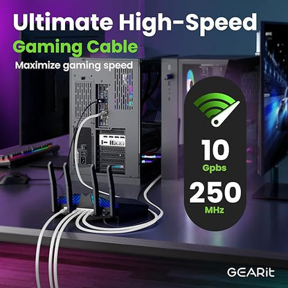GEARit Cat 6 Outdoor Flat Ethernet Cable Direct Burial Rated LLDPE Jacket - Image 4