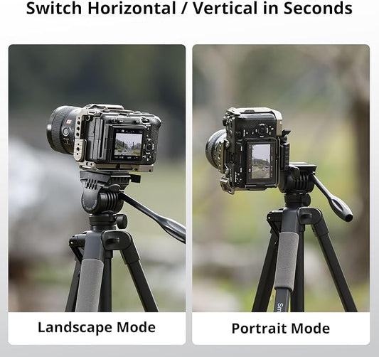 SmallRig CT-07 Aluminum Camera Tripod Stand, 63.4" Travel Tripod - Image 2