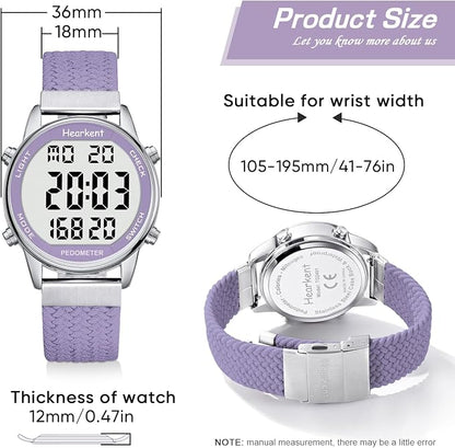 Hearkent Pedometer Watch for Walking Steps and Miles-Men&Women-Step Counter for - Image 2