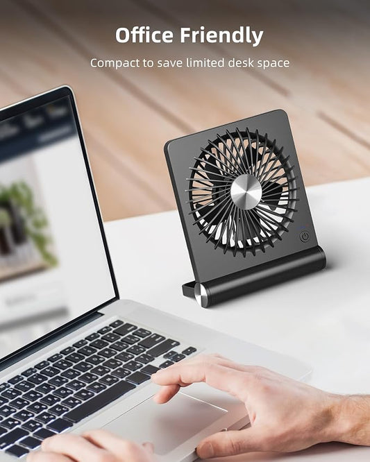 Koonie Portable Desk Fan, 3.5-20hrs Battery Operated Small USB Fan - Image 2