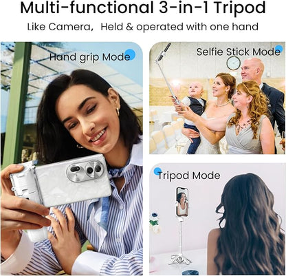 Mini Selfie Stick with 2 Fill Lights, Portable Phone Tripod with Remote and - Image 6