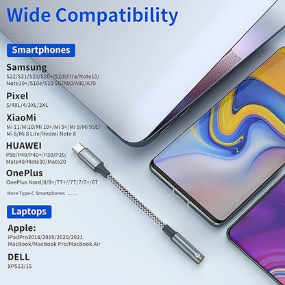 USB Type C to 3.5mm Headphone Jack Adapter, USB C to Aux Female Audio Dongle - Image 6