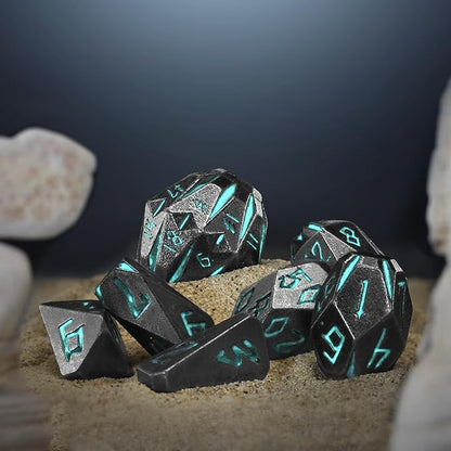 Dungeons and Dragon Dice of 7, Metal Dice Set D and D Polyhedral DND Dice Set - Image 4