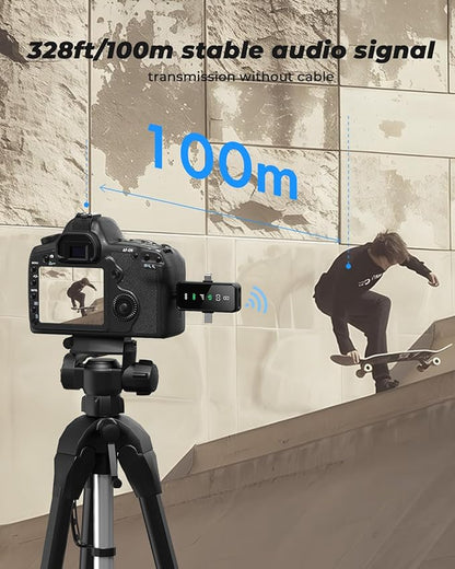 3-in-1 Mini Microphone for iPhone, Camera - 328ft Long Range - Image 3