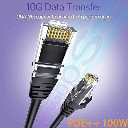 Cat 6 Ethernet Cable 2FT, Cat6 Ethernet Patch Cable 10Gbps, High-Speed UTP Cat6 - Image 2