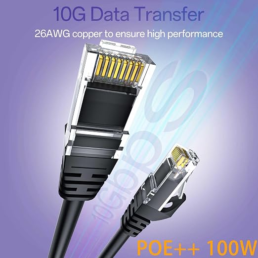 Cat 6 Ethernet Cable 3FT, Cat6 Ethernet Patch Cable 10Gbps, High-Speed UTP Cat6 - Image 2