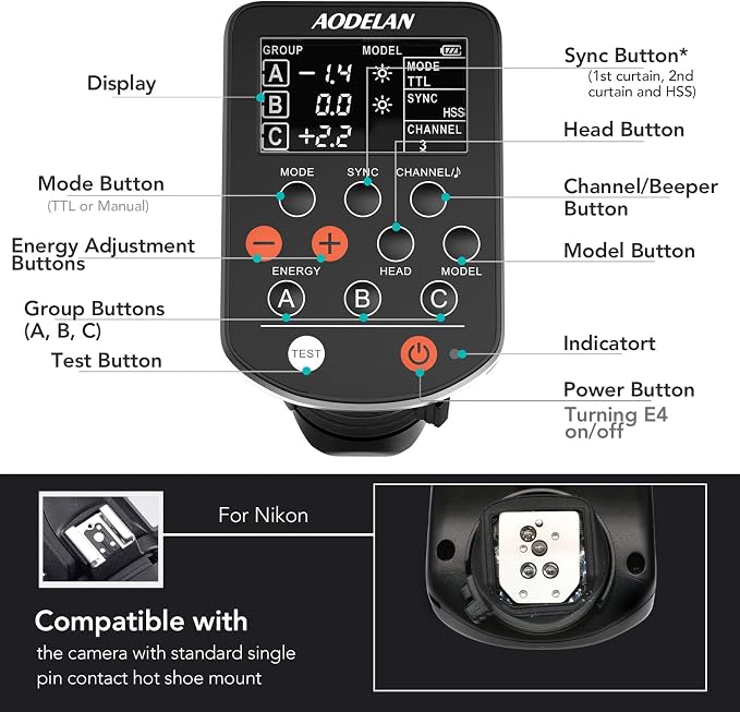 AODELAN Wireless TTL Flash Trigger - Image 4
