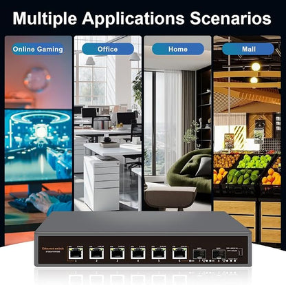 8-Port 10G Unmanaged Ethernet Switch, 6×10G Base-T & 2×10G SFP+ Uplink - Image 6