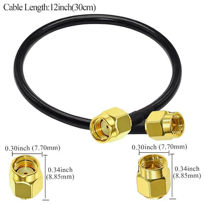 TUOLNK SMA Cable RG58 SMA Male to RP-SMA Male Extension Cable 12inch Pigtail - Image 4
