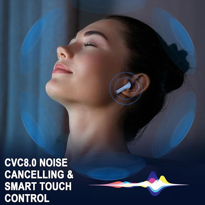 Wireless Earbuds, 40H Playback Mini Case IP7 Waterproof Sports Earphones - Image 2