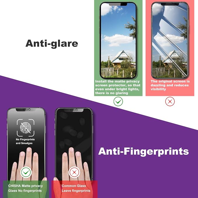 2 Pack Matte Privacy Screen Protector - Image 4