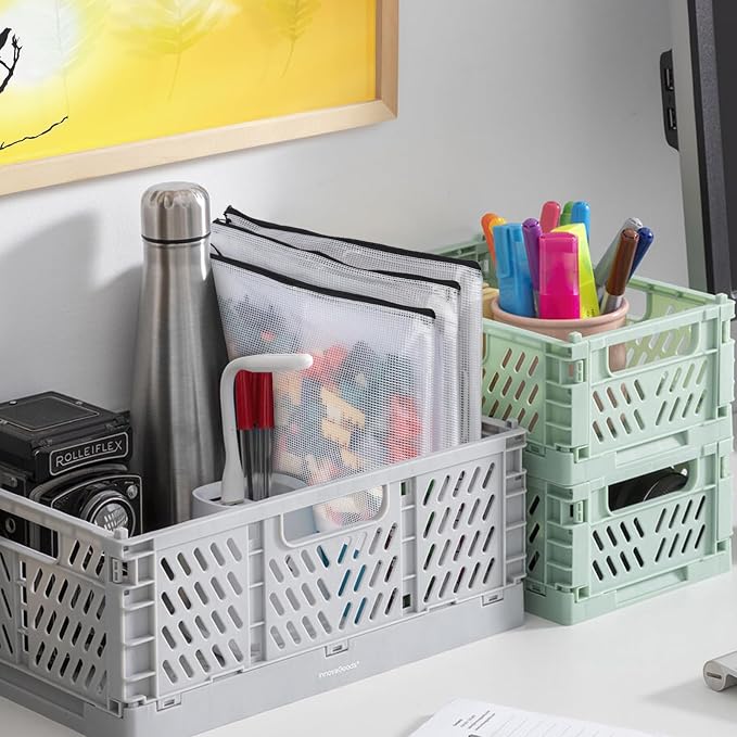 12pcs Mesh Zipper Pouch Bags, A5 Storage Bag - Image 3