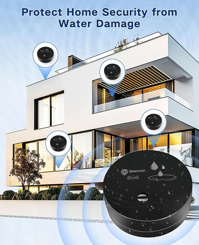 Geevon 1 Pack Water Leak Detectors, 100dB Water Sensor Alarms Flood Detector - Image 8