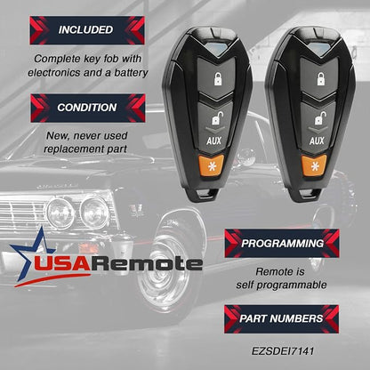 2 Key Fob fits Viper Hornet DEI Python Clifford Aftermarket Alarm Keyless Entry - Image 3