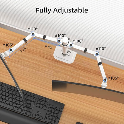 Suptek Dual Monitor Desk Mount, Adjustable Dual Monitor Arm - Image 3