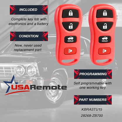 Key Fob Keyless Entry Remote fits Nissan Frontier Armada Murano Pathfinder - Image 3