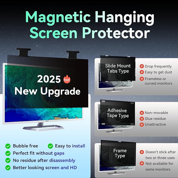 Magnetic 24 Inch Computer Privacy Screen - Image 4