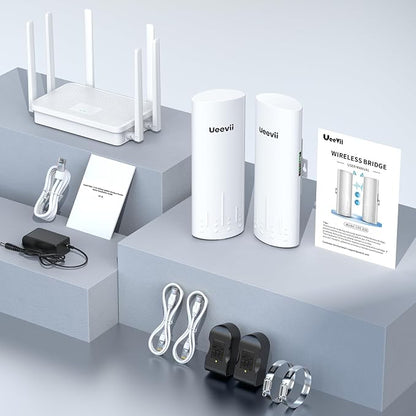 UeeVii CPE450 Wireless Bridge and WR3000K WiFi Router Kit, 5.8G 3KM Point to - Image 12
