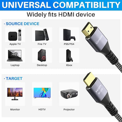 8K HDMI 2.1 Cable 6.5FT/2M, Real Certified 48Gbps Ultra High Speed HDMI® Cable - Image 5